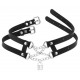 Collier Ras de cou Pendant Lock Noir 