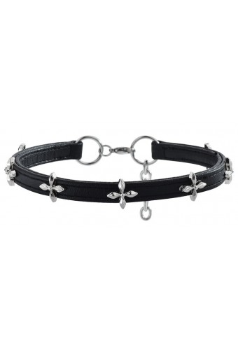 Collier Ras de cou fin Cross Flow Noir 