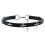 Collier Ras de cou fin Cross Flow Noir