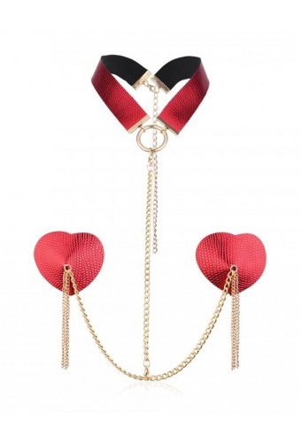 Cache-Tétons Heart Rouges 