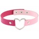 Ras de cou Heart Duo Rose-Fuchsia 