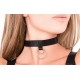 Tour de Cou Anneaux Doubles Harness Couture Noir 