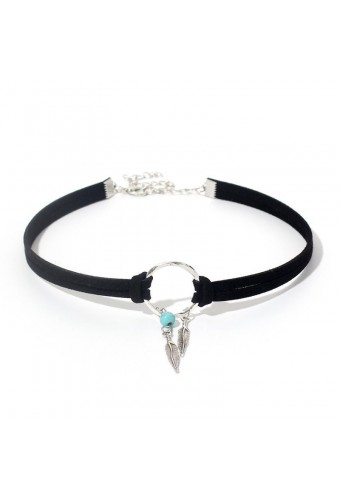 Tour de Cou Plume Grise 