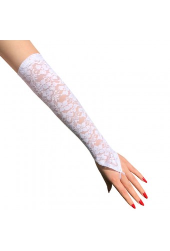 Mitaines Longues NESSA Blanches 