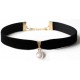 Ras de Cou Pearl Velvet Noir 