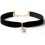 Ras de Cou Pearl Velvet Noir