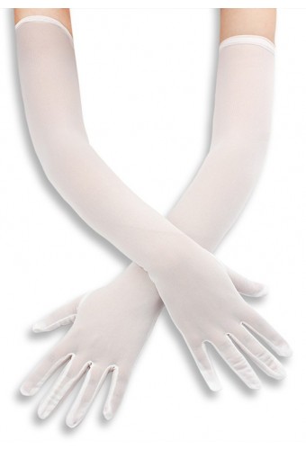 Gants Longs Mesh Gloves 50cm Blancs 