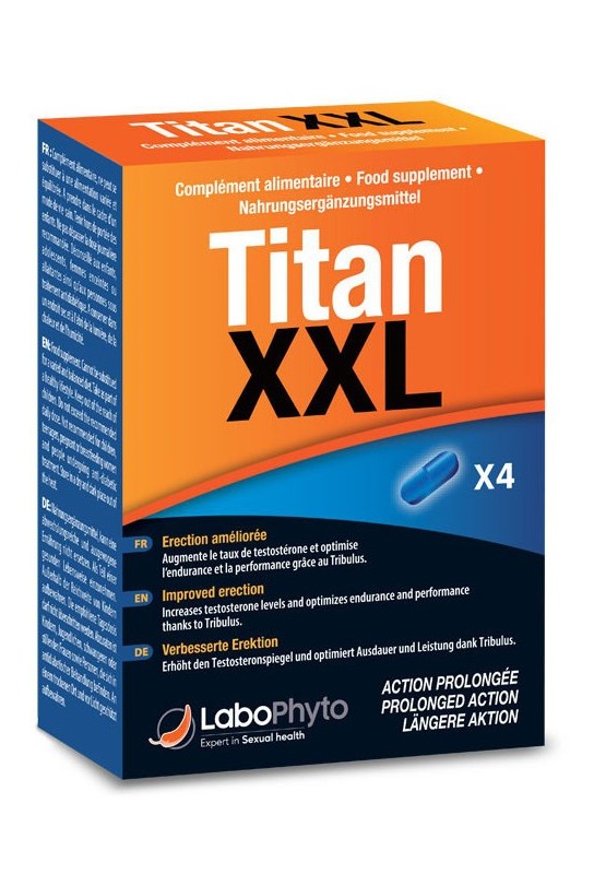 Titan XXL Stimulant Action prolongée 4 gélules 