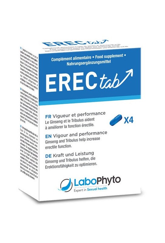 Stimulant d'érection Erec Tab 4 gélules 