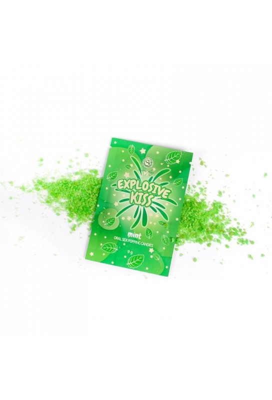 Bonbons sucre pétillant Explosive Kiss Menthe 9g 