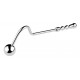 Crochet anal en métal avec poignée Double Ball 10cm 