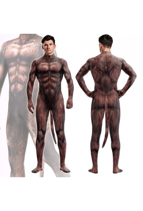 Combinaison Cosplay Loup-Garou Werewolf Marron 