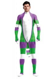 Combinaison Cosplay Cartoon Blanc-Vert-Violet