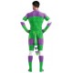 Combinaison Cosplay Cartoon Blanc-Vert-Violet 