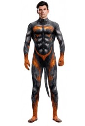 Combinaison Cosplay Loup sexy Wolf Man Noir-Feu