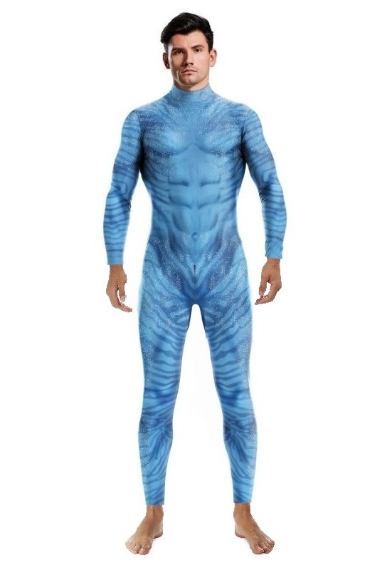 Combinaison Cosplay Sous les mers Fish Bleue 