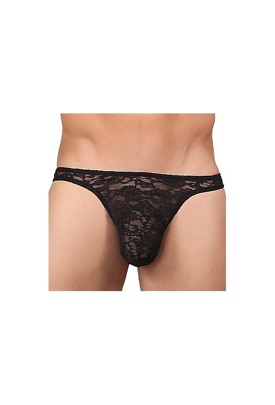 String Dentelle BONG THONG Noir 