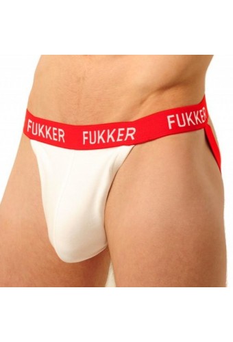 Jockstrap Fukker Blanc et Rouge 