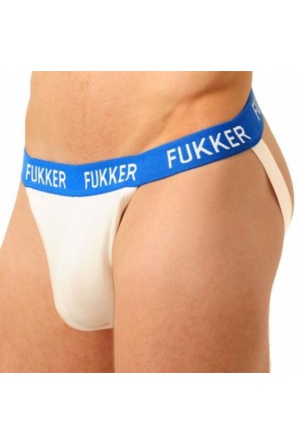 Jockstrap Fukker Blanc et bleu 