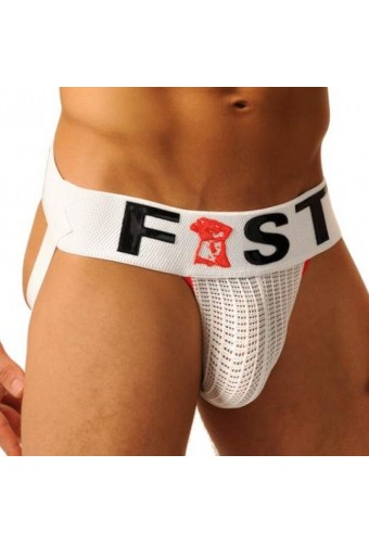 Jockstrap Fist logo Blanc 