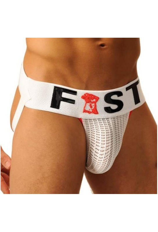 Jockstrap Fist logo Blanc 