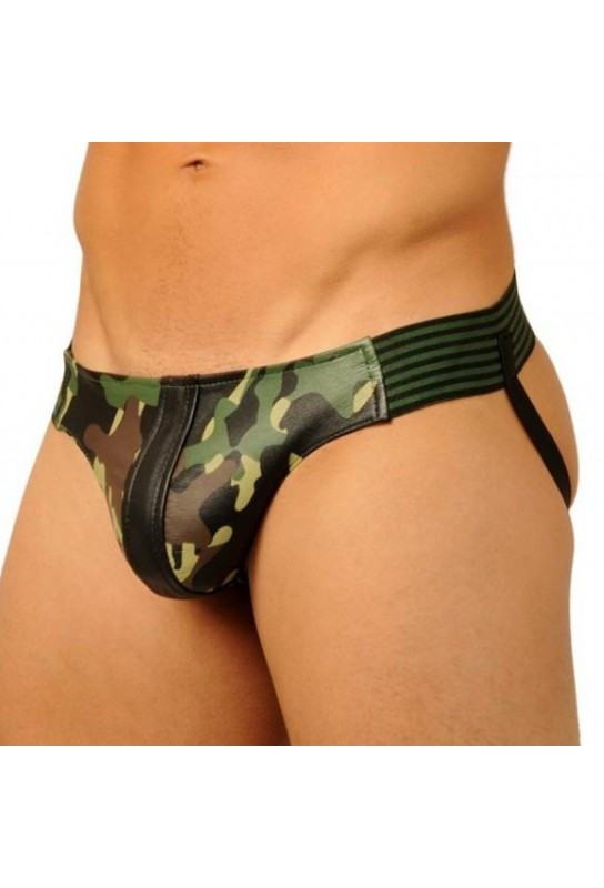 Jockstrap Fist Leather Camo Army 