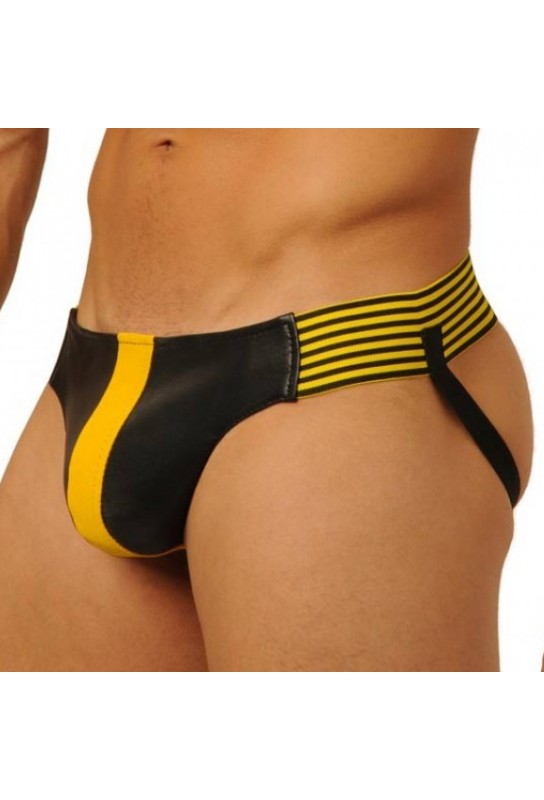 Jockstrap Fist Leather Jaune 