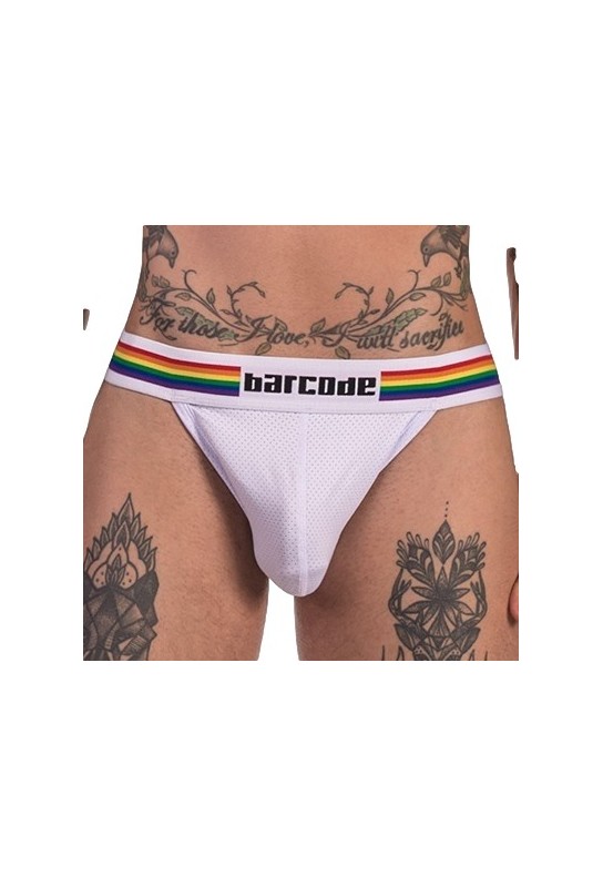 Jockstrap Barcode Pride Blanc 