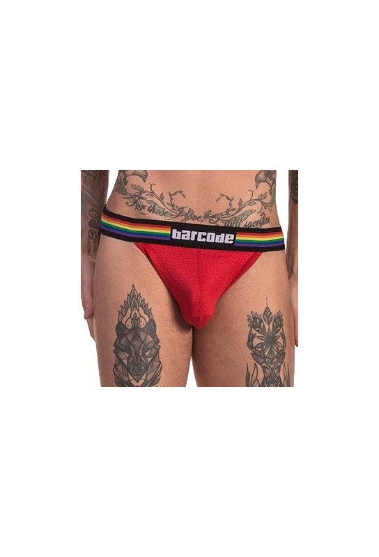 Jockstrap Barcode Pride rouge 
