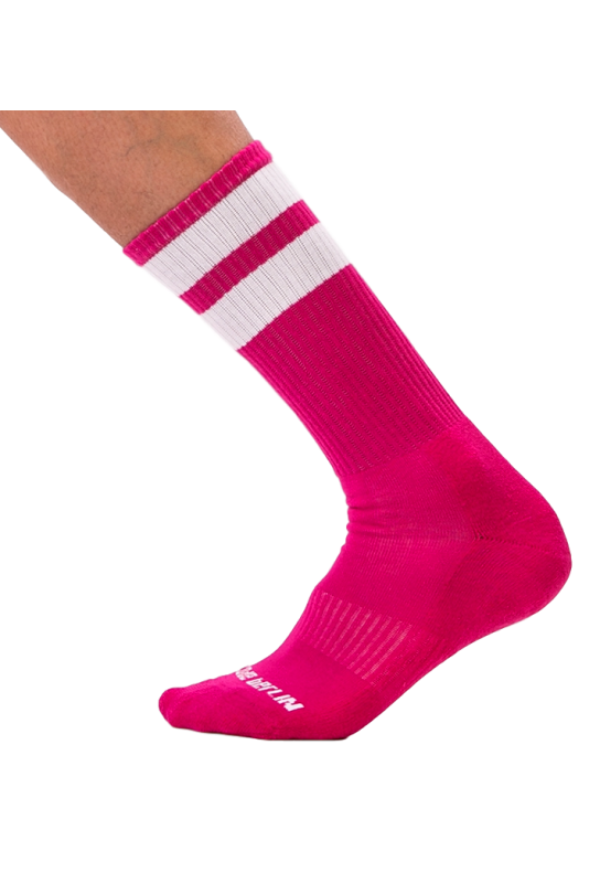 Chaussettes Gym Socks Rose-Blanc 