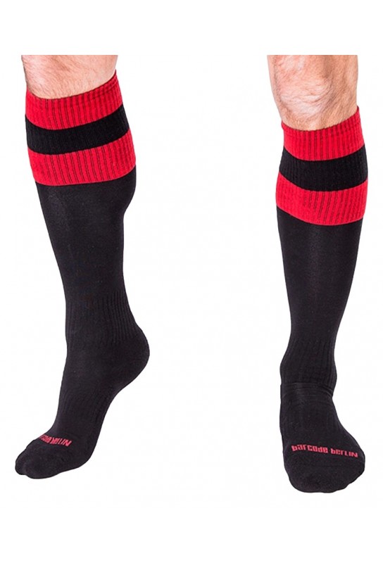Chaussettes FOOTBALL SOCKS Noir-Rouge 