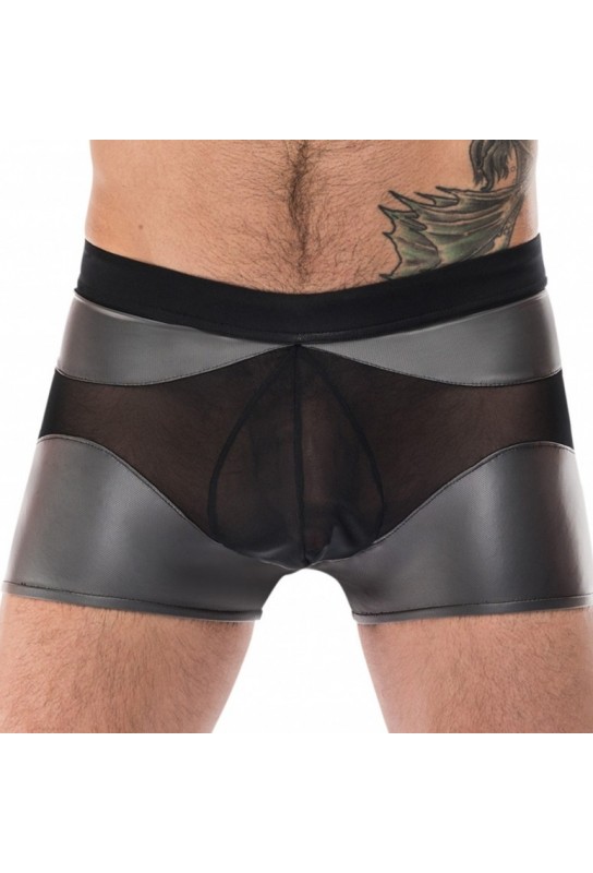 Boxer sexy IRON CLAD Noir-Argenté 