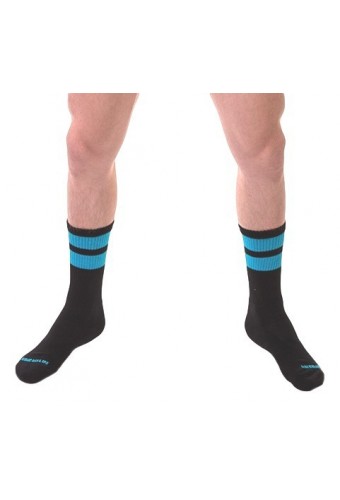 Chaussettes Gym Socks Noir-Bleu fluo 