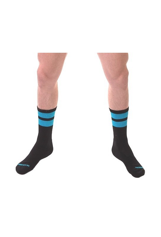 Chaussettes Gym Socks Noir-Bleu fluo 