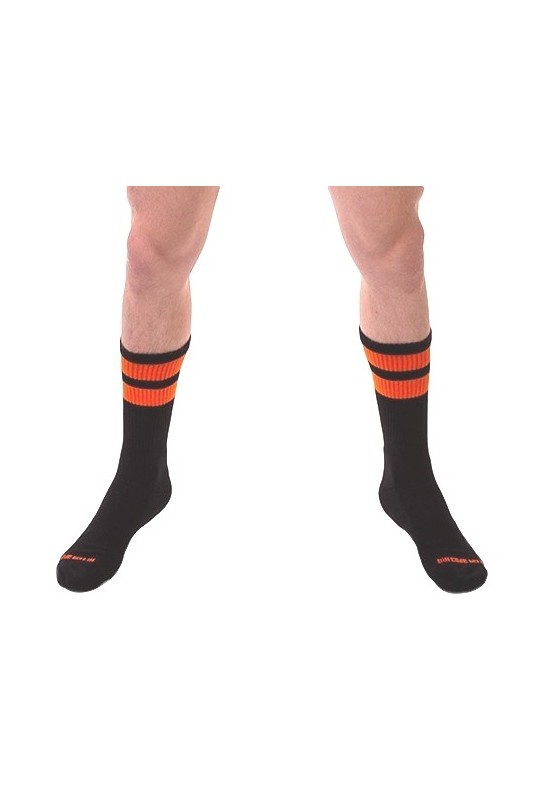 Chaussettes Gym Socks Noir-Orange fluo 