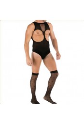 Combinaison + bas TEDDY Tenue Sexy Noire 