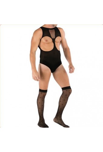 Combinaison + bas TEDDY Tenue Sexy Noire 