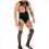 Combinaison + bas TEDDY Tenue Sexy Noire