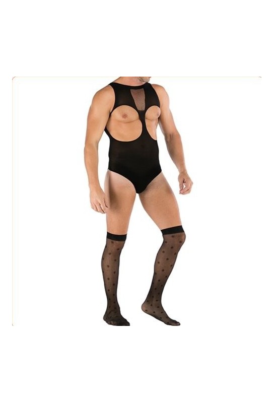 Combinaison + bas TEDDY Tenue Sexy Noire 