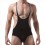 Body Singlet Fin Noir-Blanc