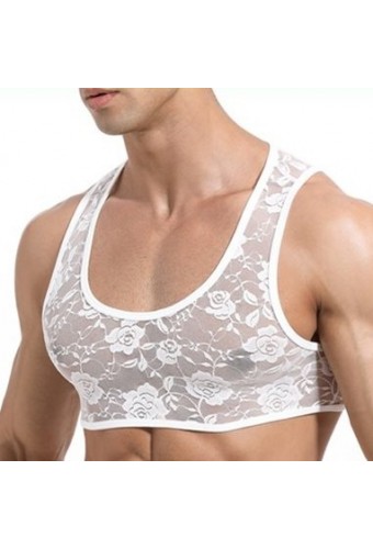 Crop Dentelle Blanc 