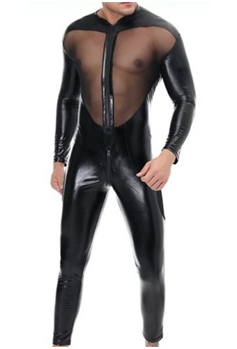 Combinaison intégrale Tulle et Fetish Noire 