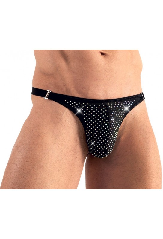 String avec strass brillants ARTEMIS Noir 