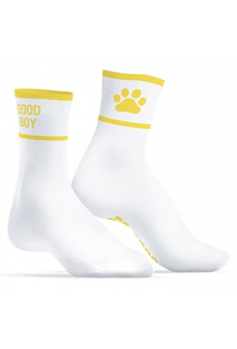 Chaussettes Good Boy Blanc-Jaune 