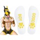 Chaussettes Good Boy Blanc-Jaune 