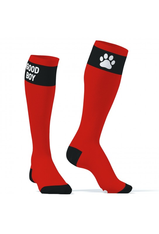 Chaussettes hautes Big Good Boy Rouges 