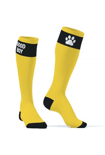 Chaussettes hautes Big Good Boy Jaunes 