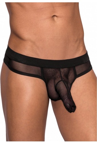 String avec étui pénien HOSE THONG Noir 