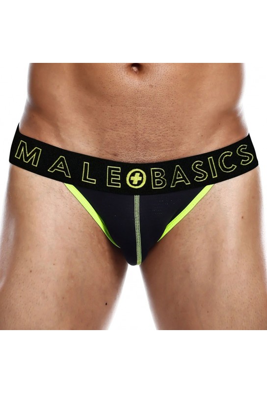 Jockstrap NEON MaleBasics Noir-Jaune 