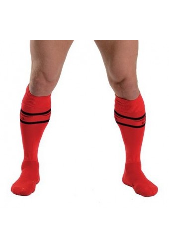 Chaussettes hautes URBAN FOOTBALL SOCKS Rouge-Noir 
